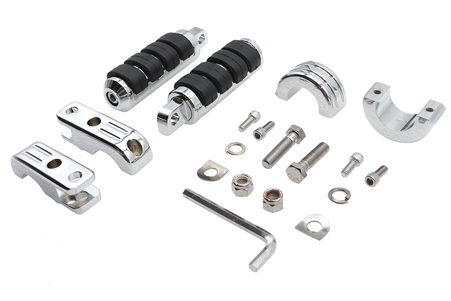 HARLEY Magna Ring Style große Fußrasten-Set passend für 0- Alle Modelle mit männlichem Halteblock