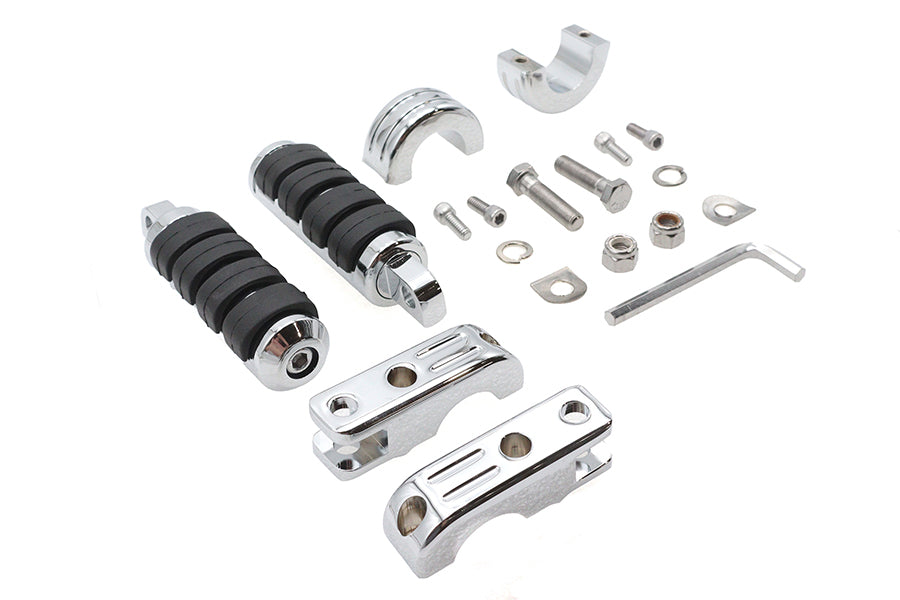 HARLEY Magna Ring Style große Fußrasten-Set passend für 0- Alle Modelle mit männlichem Halteblock