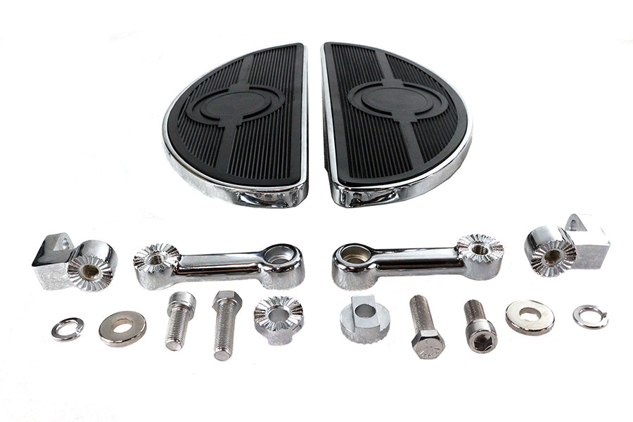 HARLEY Fahrer Verstellbares Trittbrett-Kit Passend für 0- Zoll Custom, zur Anbringung, wo eine männliche Clevis-Halterung vorhanden ist