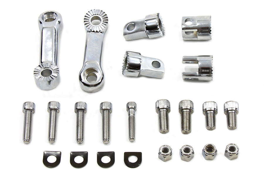 HARLEY Fahrer-Fußrastenhalter-Set, verstellbar, passend für FXST ab 1984, FXDWG 1994-2017,