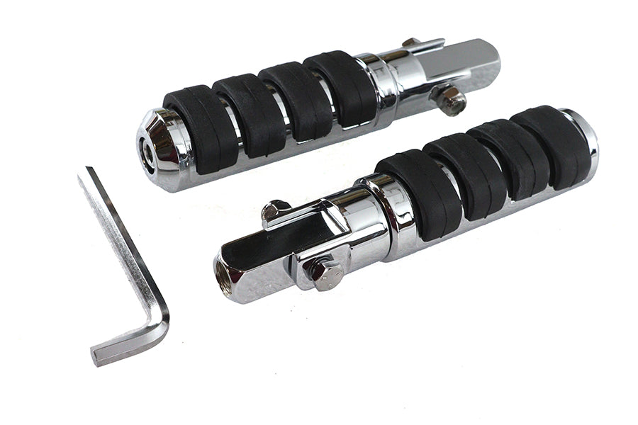 HARLEY Cats Paw Fußrasten-Set Chrom Passend für 0-Alle, mit 1/2 x 20 Befestigungsloch"