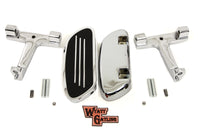 HARLEY Wyatt Gatling Chrome Passenger Footboard Kit fits 1993-UP FLT,