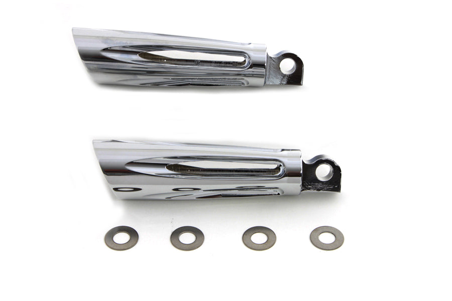 HARLEY Slasher Style Footpeg Set fits 0-  All, models with female mounting block