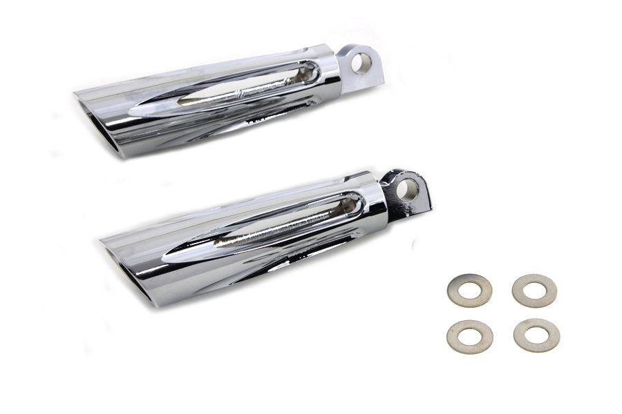 HARLEY Slasher Style Footpeg Set fits 0-  All, models with female mounting block