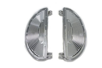 HARLEY Replica Driver Footboard Set with Inserts fits 1940-1965 FL,   1940-1965 WL,   1940-1947 UL,   1940-1965 G,