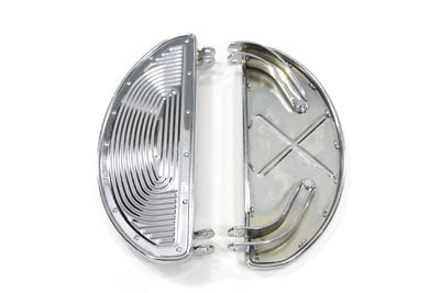 HARLEY Replica Driver Footboard Set with Inserts fits 1940-1965 FL,   1940-1965 WL,   1940-1947 UL,   1940-1965 G,