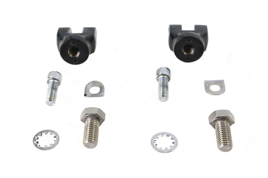 HARLEY Mini-Fußrasten-Clevis-Set Schwarz Passend für 0- Custom, Anwendung für männliche Endrasten