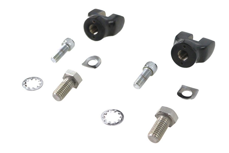 HARLEY Mini-Fußrasten-Clevis-Set Schwarz Passend für 0- Custom, Anwendung für männliche Endrasten