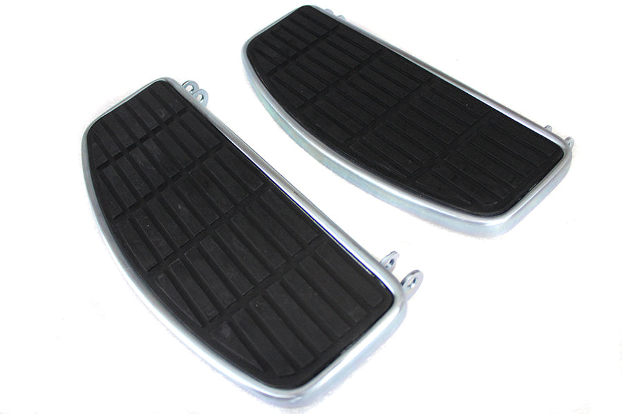 HARLEY Driver Zinc Plated 'D' Shape Footboard Set fits 1940-1984 FL,  1940-1946 U,  1940-1952 W,  1941-1972 G,