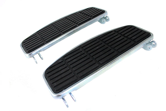 HARLEY Driver Zinc Plated 'D' Shape Footboard Set fits 1940-1984 FL,  1940-1946 U,  1940-1952 W,  1941-1972 G,