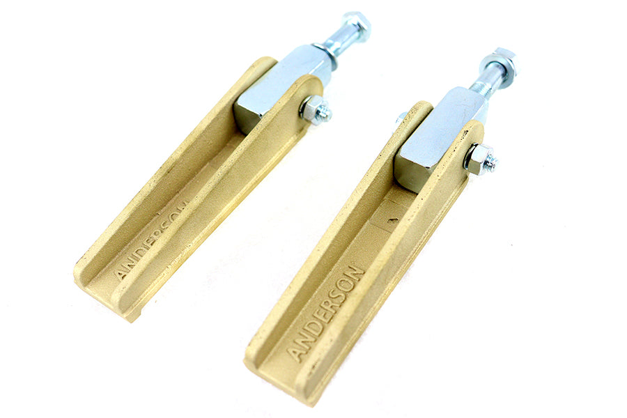 HARLEY Anderson Chopper Style Footpeg Set Brass fits 0-  All,