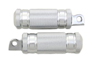 HARLEY Silver Knurled Four Grooved Footpeg Set fits 0-  All, models with female mounting block