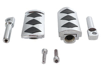 HARLEY Diamond Style verstellbares Fußrasten-Set Chrom passend für alle Modelle mit weiblichem Montageblock