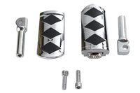 HARLEY Diamond Style verstellbares Fußrasten-Set Chrom passend für alle Modelle mit weiblichem Montageblock