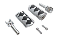 HARLEY Fußrasten-Set im Diamant-Stil, einstellbar, passend für alle Modelle mit männlichem Halter (0-)