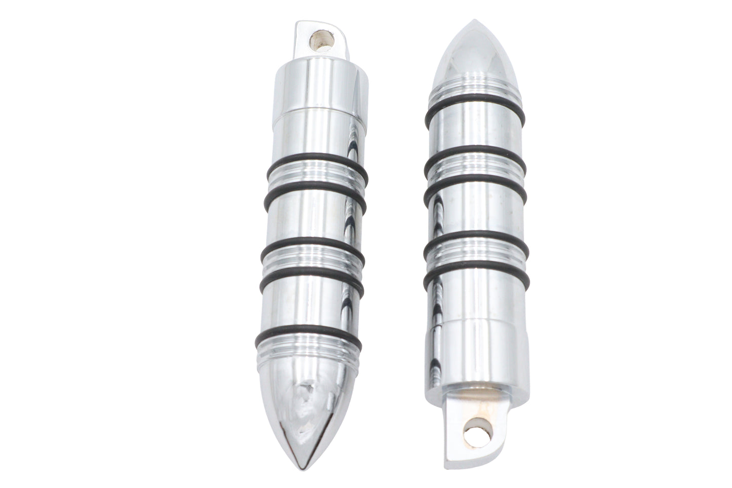HARLEY Rocket Style Fußrasten-Set Chrom Passend für 0- Alle, Modelle mit weiblichem Montageblock