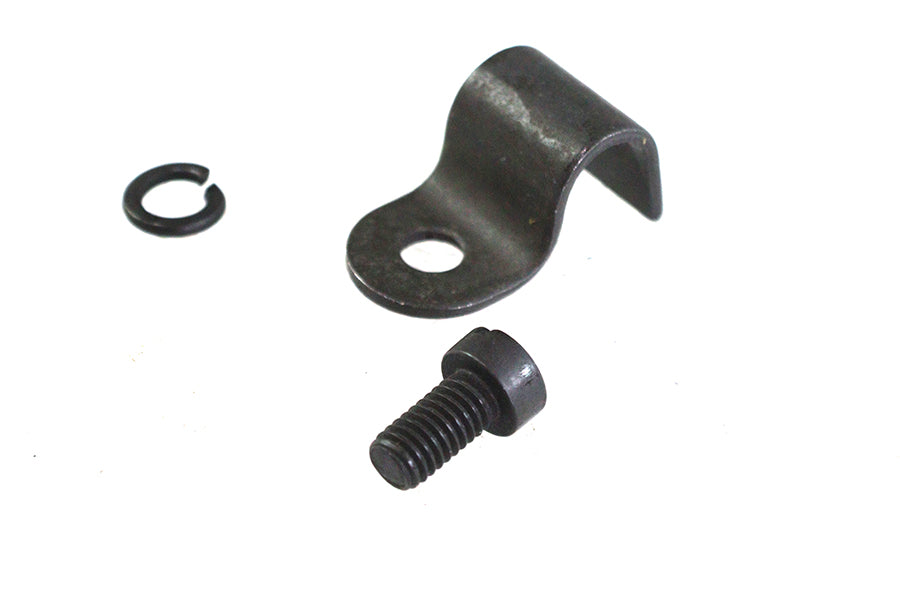 HARLEY Parkerisierter Bremszug-Gabelclip passend für 1936-1940 EL, 1941-1948 FL, 1941-1957 W, 1941-
