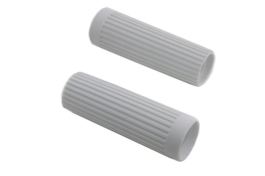 HARLEY Replica Rib Style White Grip Set fits 1962-1972 FL,   1962-1972 XL,