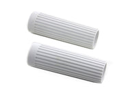 HARLEY Replica Rib Style White Grip Set fits 1962-1972 FL,   1962-1972 XL,