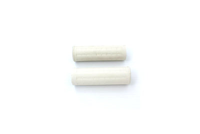 HARLEY Replica White Waffle Style Grip Set with Plug Hole fits 1974-1984 FL,   1974-1984 FX,   1974-UP XL,   1984-2015 FXST,   1986-2015 FLST,   1982