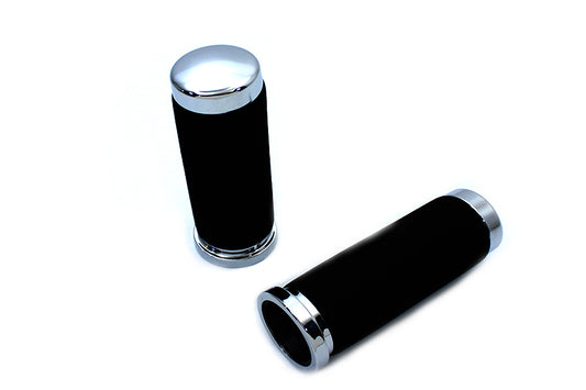 ハーレー用フォームスタイルグリップセット、スムーズエンドキャップ付き 1974-1984 FL、1974-1984 FX、1974-2022 XLに適合
