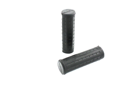 HARLEY Replica Black Waffle Grips without Plug Hole fits 1949-1972 FL,   1949-1952 WL,