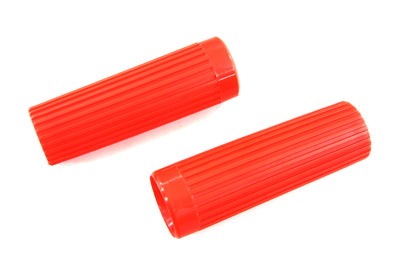 HARLEY Red Grip Set Original Rib Style fits 1962-1972 FL,   1962-1972 XL,