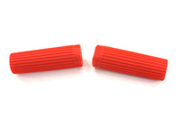 HARLEY Red Grip Set Original Rib Style fits 1962-1972 FL,   1962-1972 XL,