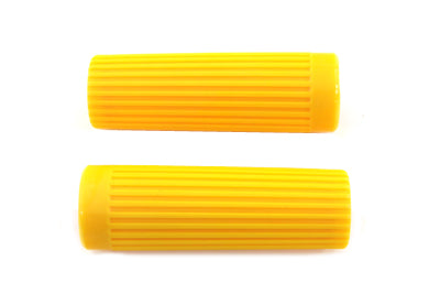 HARLEY Yellow Grip Set Original Rib Style fits 1962-1965 FL,  1963-1965 XL,