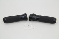 HARLEY Schwarzes Griffset mit schwarzen Endkappen Passend für 1982-1984 FX, 1982-1984 FL, 1982-UP XL, 1984-20
