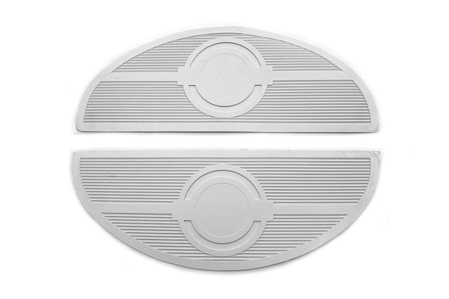 HARLEY Trittbrett Weiß Matt Set Passend für 1940-1965 FL, 1940-1952 WL, 1940-1973 G, 1940-1947 UL,
