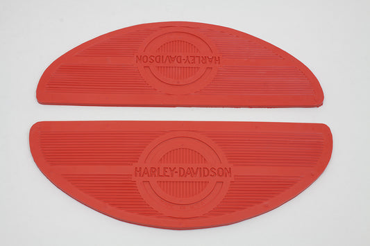 HARLEY Red Oval Footbaord Set fits 1940-1965 FLH,   1940-1965 FL,