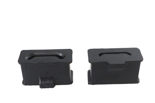 HARLEY Schalldämpferhalterung Set Schwarz Gummi Passend für 1985-UP FLT,