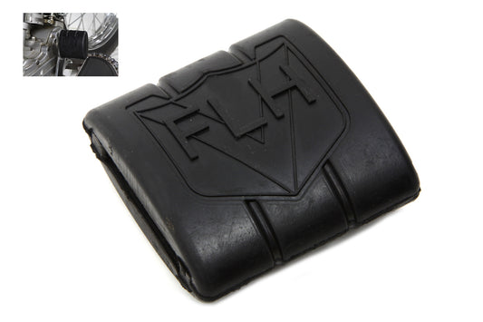 HARLEY schwarzes Gummi-Bremspedalpad mit FLH-Logo, passend für 1936-1940 EL, 1941-1984 FL,