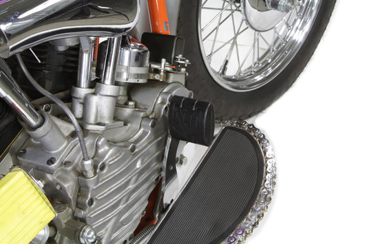 HARLEY schwarzes Gummi-Bremspedalpad mit FLH-Logo, passend für 1936-1940 EL, 1941-1984 FL,