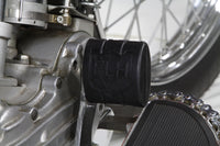 HARLEY schwarzes Gummi-Bremspedalpad mit FLH-Logo, passend für 1936-1940 EL, 1941-1984 FL,
