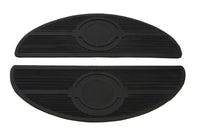 HARLEY Halbmond-Trittbrettmatte mit Bullseye-Design, passend für 1940–1965 FL,