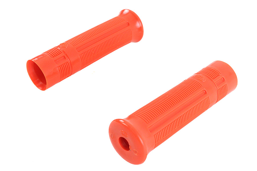 HARLEY Beck Kunststoffgriff-Set orange passend für 1915-1935 J, 1936-1948 W, 1941-1948 FL, 1936-1948 EL,