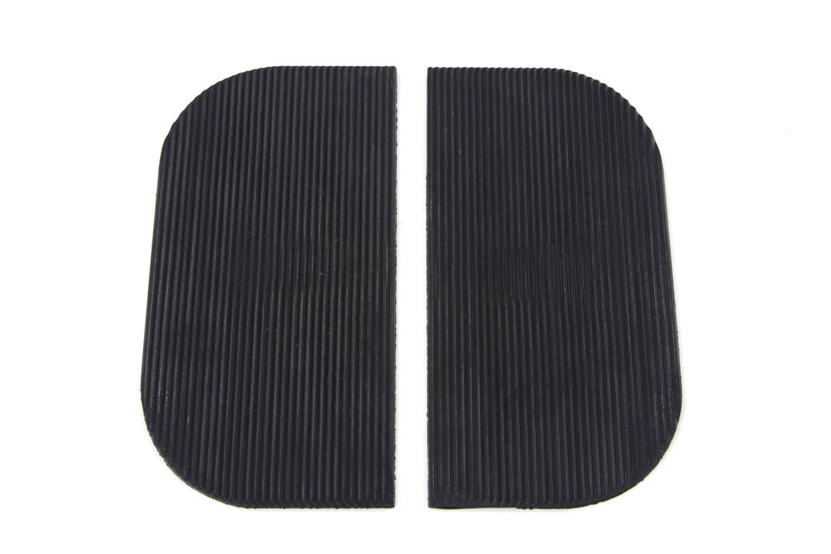 HARLEY Mini-Trittbrettmatten-Set, schwarz, Gummi, passend für 0- Custom, Anwendung für Mini-Trittbretter.