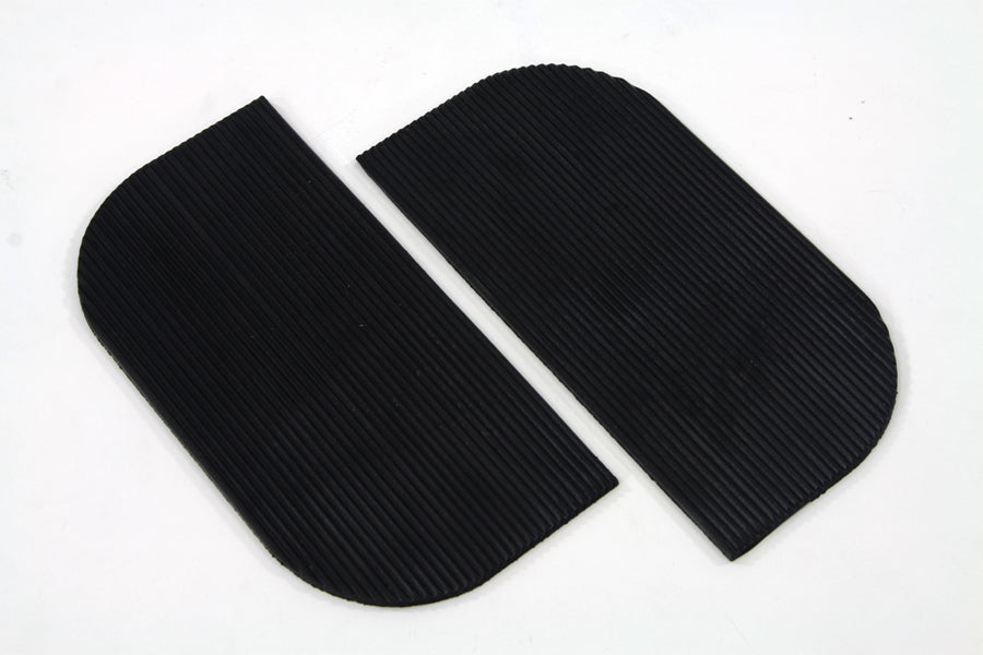 HARLEY Mini-Trittbrettmatten-Set, schwarz, Gummi, passend für 0- Custom, Anwendung für Mini-Trittbretter.