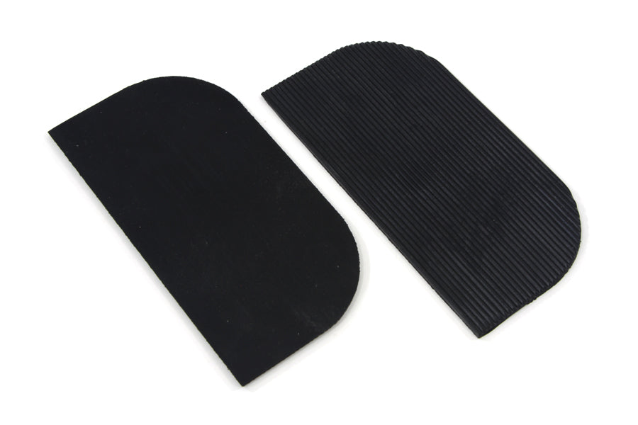 HARLEY Mini-Trittbrettmatten-Set, schwarz, Gummi, passend für 0- Custom, Anwendung für Mini-Trittbretter.
