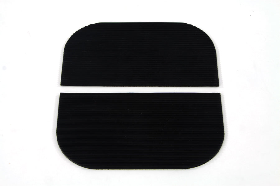 HARLEY Mini-Trittbrettmatten-Set, schwarz, Gummi, passend für 0- Custom, Anwendung für Mini-Trittbretter.