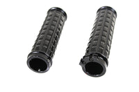 HARLEY Black Grained Style Handlebar Grip Set fits 1996-UP FXST,  1996-UP FLST,  1996-2017 FXD,  1996-UP XL,  1996-2007 FLT,