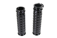 HARLEY Black Grained Style Handlebar Grip Set fits 1996-UP FXST,  1996-UP FLST,  1996-2017 FXD,  1996-UP XL,  1996-2007 FLT,