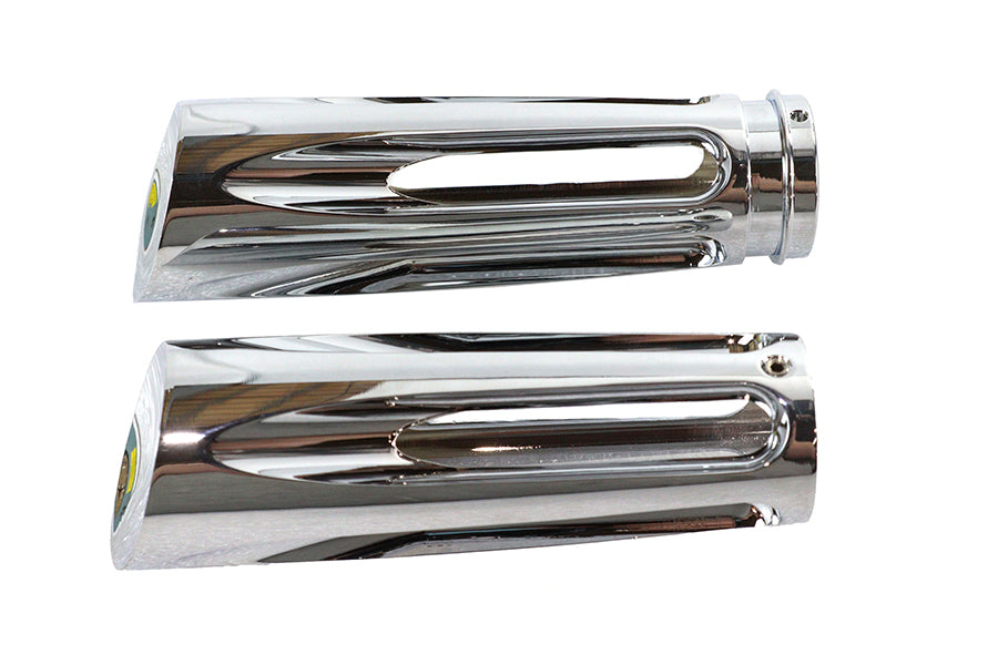 HARLEY Chrom Billet Slasher Style Griffset passt für 2008-UP FLT, 2016-2024 FLSL, 2016-2024 FXST,
