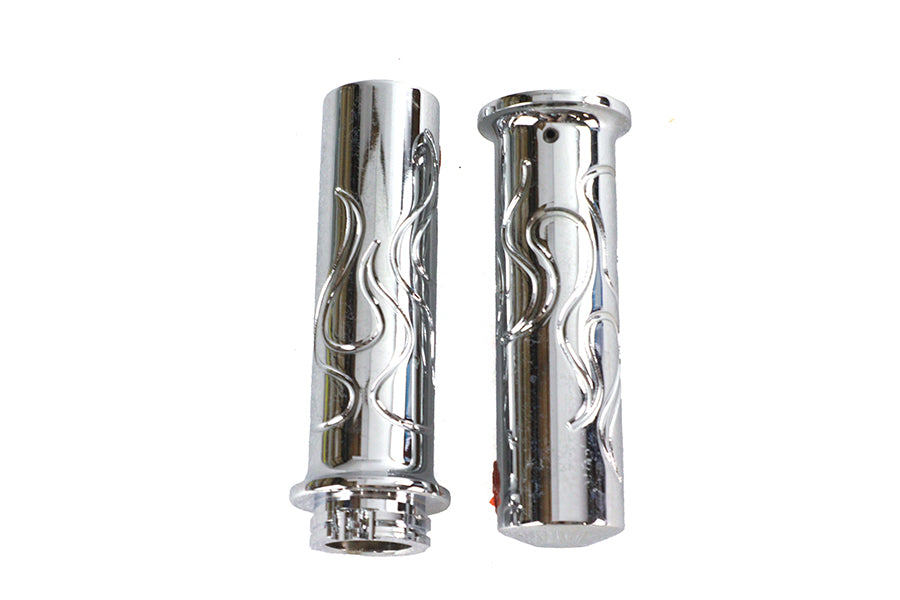 HARLEY Billet Flanged Flame Style Griffset passt für 1974-1984 FL, 1974-1984 FX, 1974-UP XL, 1984-2