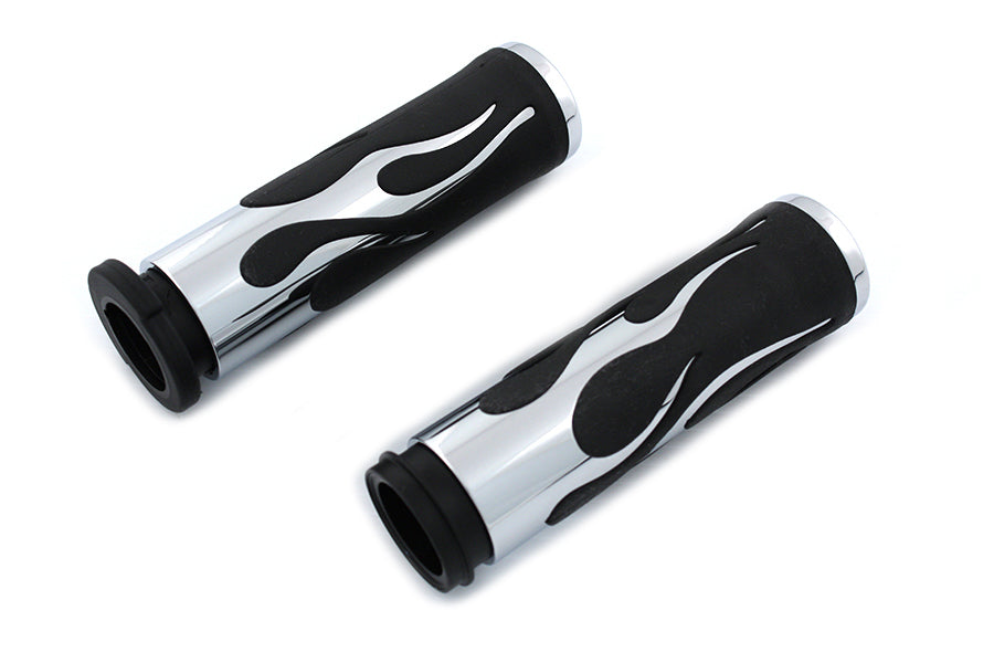 HARLEY Gasgriff-Set Throttle By Wire Flammen-Design Passend für 2008-UP FLT, 2016-2024 FLD, 2016-2024 FXST,