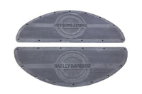 HARLEY Schwarze Gummi-Trittbrettmatten Set Passend für 1940-1965 FL, 1940-1952 WL, 1940-1973 G, 1940-1947