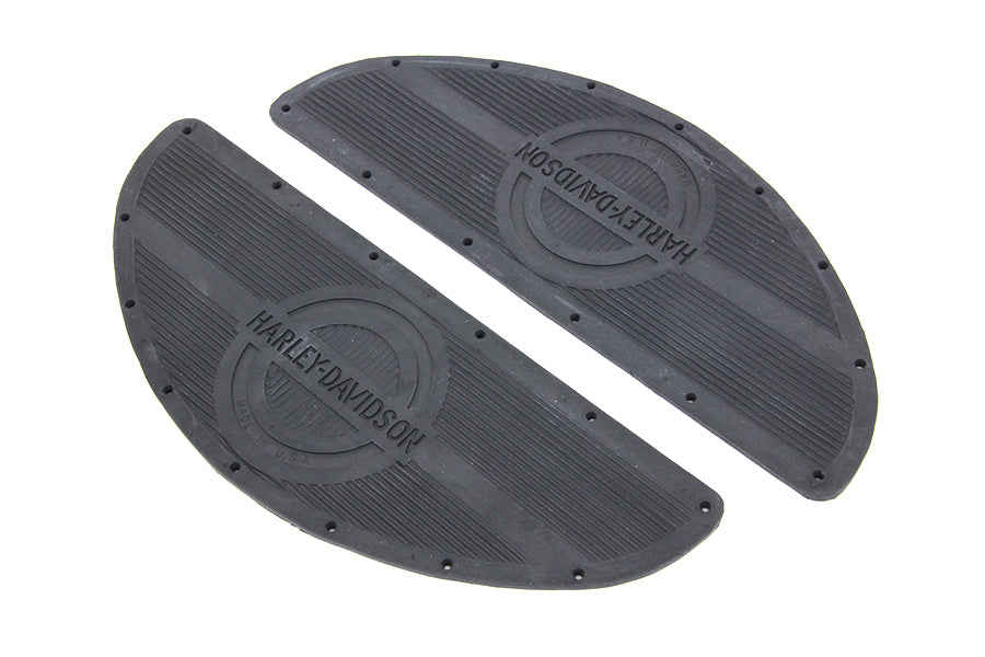 HARLEY Schwarze Gummi-Trittbrettmatten Set Passend für 1940-1965 FL, 1940-1952 WL, 1940-1973 G, 1940-1947