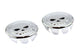 HARLEY Skull Handlebar End Plug Set Chrome fits 1953-1985 FL,  1953-1985 FL,  1970-UP XL,  1980-1999 FX,  1980-1999 FX,